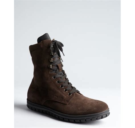 men prada sport tan orange sole suede lace-up boots|Prada boots for men + FREE SHIPPING .